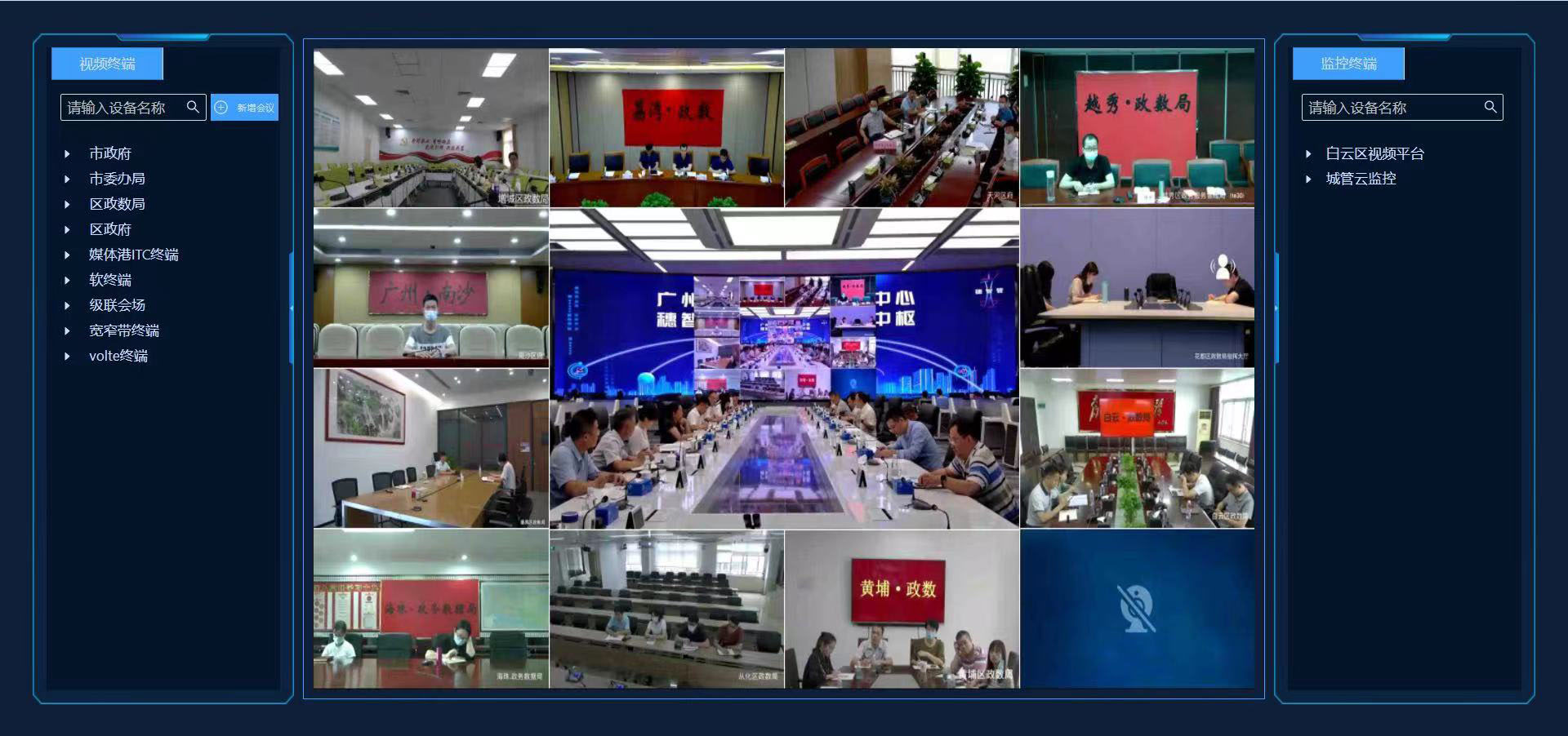 政数城市运行指挥界面图